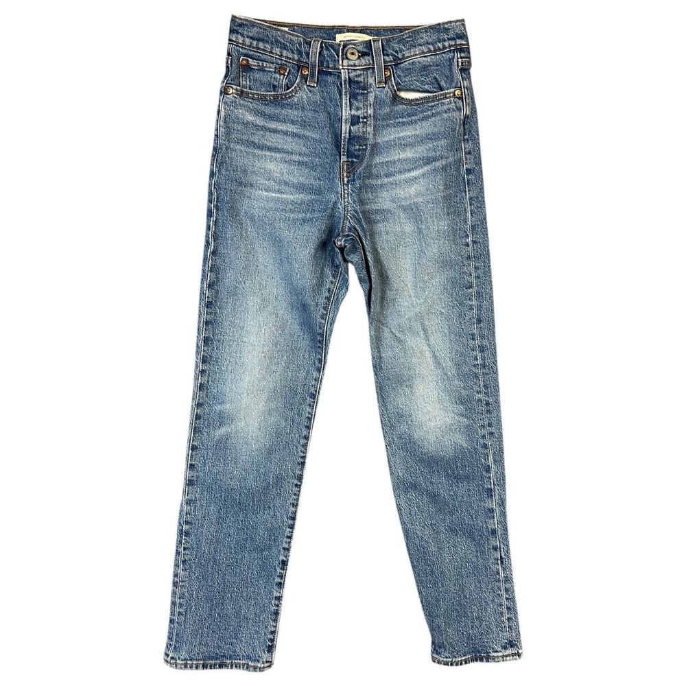 Levi's Wedgie Straight Jeans Premium Denim Light Wash Women's Size‎ 25